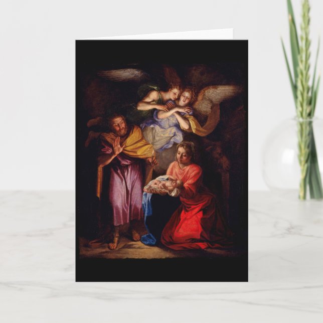 Tarjeta Festiva Natividad de Noel Coypel (Anverso)