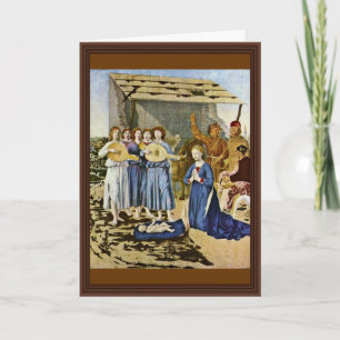 Tarjeta Festiva Natividad de Piero della Francesca (la mejor