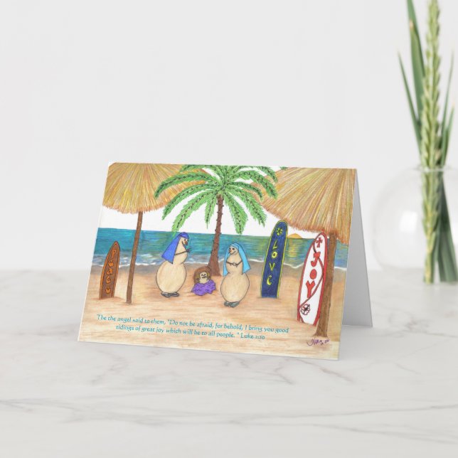 Tarjeta Festiva Natividad de Sandyman (Anverso)