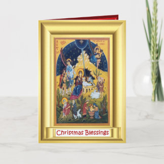 Tarjeta Festiva natividad en Belén