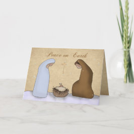 Tarjeta Festiva Natividad, Navidades de Paz en la Tierra