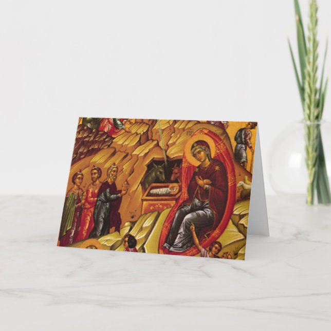 Tarjeta Festiva Natividad ortodoxa (Anverso)
