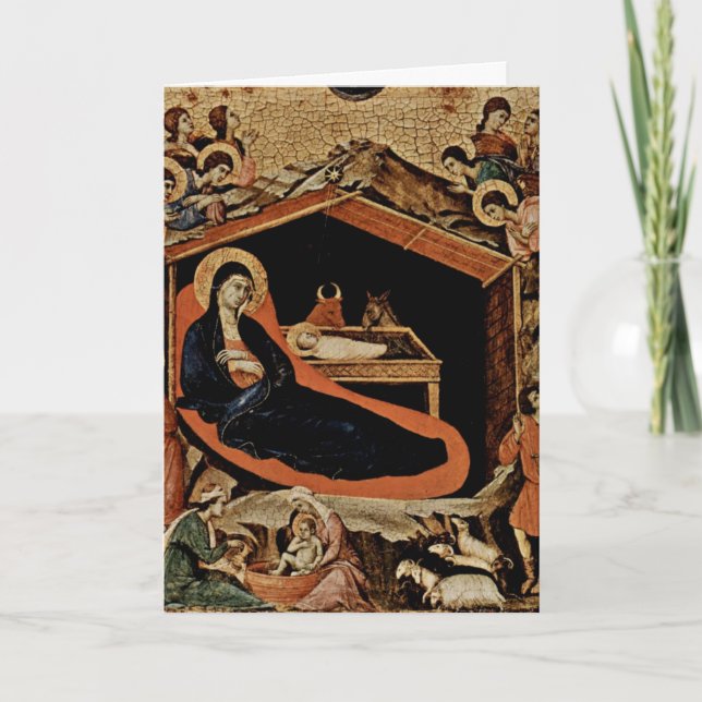 Tarjeta Festiva Natividad por Duccio (Anverso)