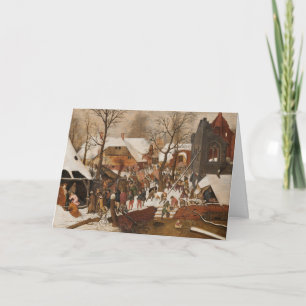 Tarjeta Festiva Natividad santa del renacimiento