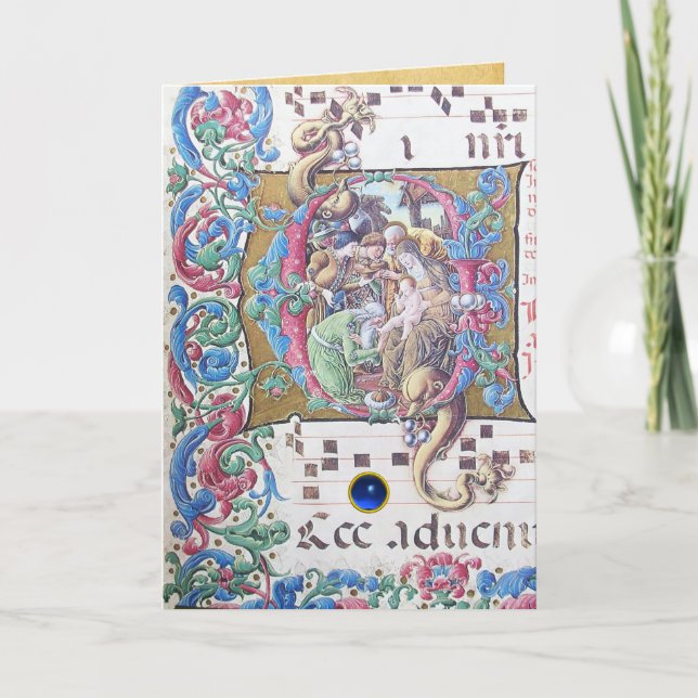 Tarjeta Festiva NATIVIDAD Viejos Navidades irlandeses bendiciendo  (Anverso)