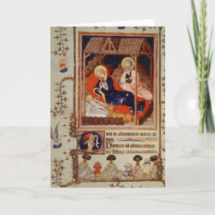 Tarjeta Festiva Natividad y Visitation de los pastores