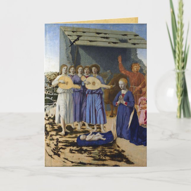 Tarjeta Festiva NATIVITY Old Irish Christmas Blessing Parchment  (Anverso)