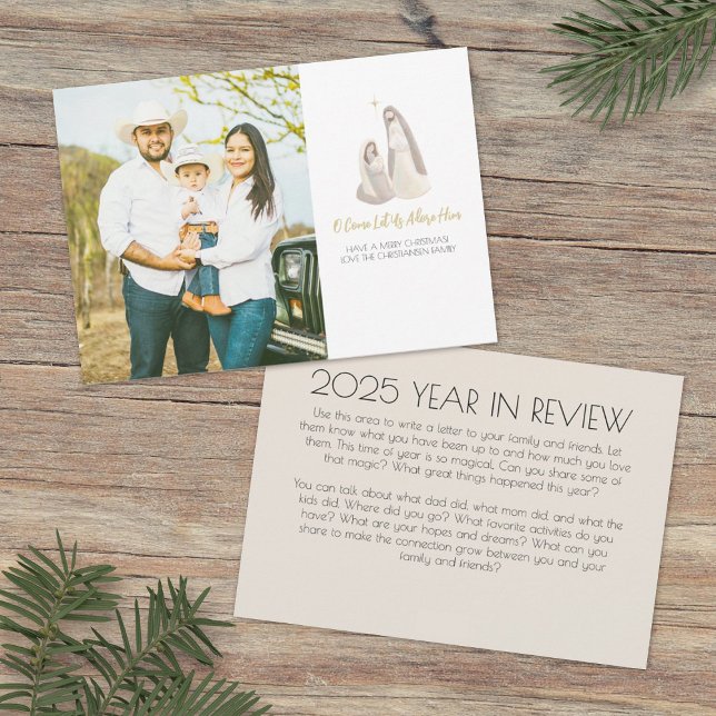 Tarjeta Festiva Nativity Photo Christmas Card (Subido por el creador)