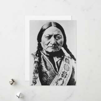 Tarjeta Festiva Nativo Americano: Lakota Toro Sentado Fuerte Bufor