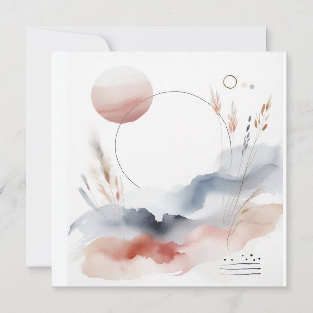 Tarjeta Festiva Naturaleza acuarela 02 (Anverso)