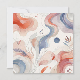 Tarjeta Festiva Naturaleza acuarela 12