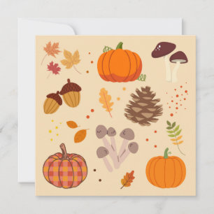 Tarjeta Festiva Naturaleza de otoño