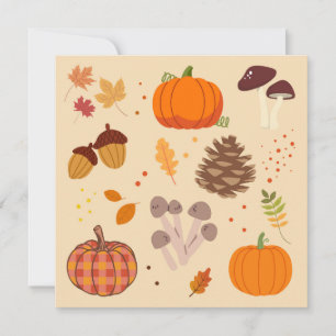 Tarjeta Festiva Naturaleza de otoño