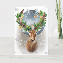 Tarjeta Festiva Naturaleza del solsticio de invierno de la luna ll