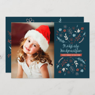 Tarjeta Festiva Natürliche Noel Weihnachtsklappgruß