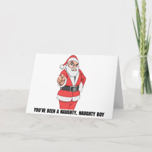 Tarjeta Festiva Naughty Naughty Boy