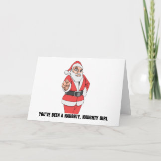 Tarjeta Festiva Naughty Naughty Girl
