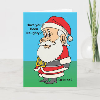 Tarjeta Festiva Naughty o Nice Mason