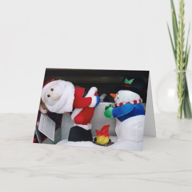 TARJETA FESTIVA NAUGHTY SANTA WISHES (Anverso)
