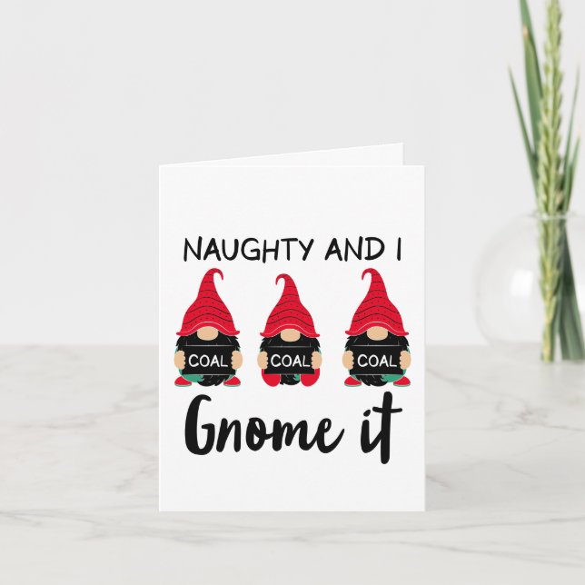 Tarjeta Festiva Naughty y yo lo engendremos | Humor de Navidades d (Anverso)