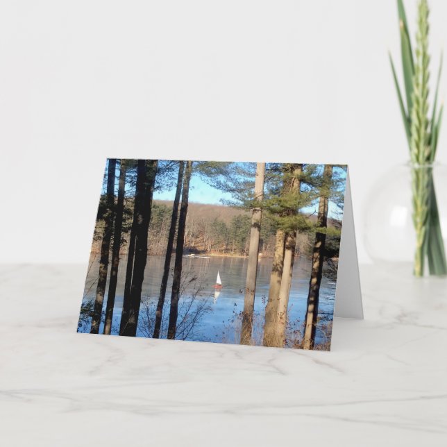 Tarjeta Festiva Navegación por el lago: (Anverso)