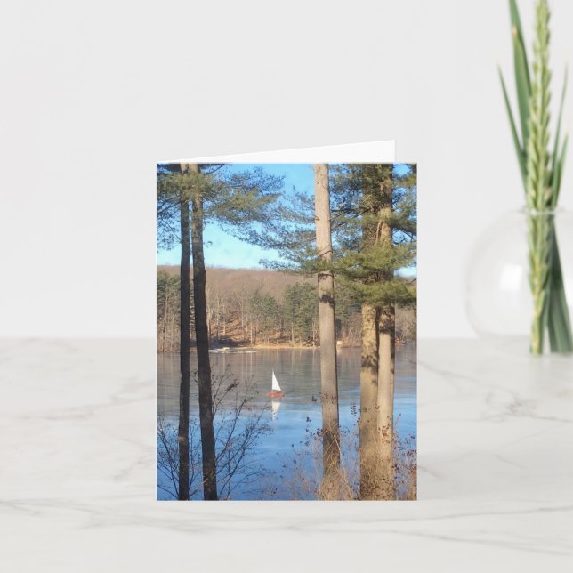 Tarjeta Festiva Navegación por el lago: (Anverso)