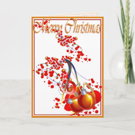 Tarjeta Festiva Navidad, Año Nuevo, día de fiesta - ornamentos