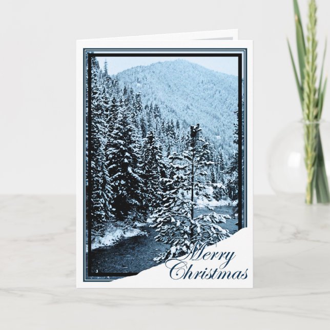 Tarjeta Festiva Navidad, Año Nuevo, día de fiesta poco río de (Anverso)