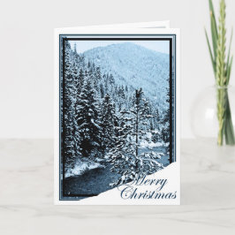Tarjeta Festiva Navidad, Año Nuevo, día de fiesta poco río de