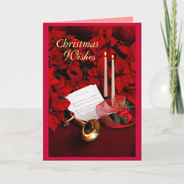 Tarjeta Festiva Navidad, deseos (Anverso)