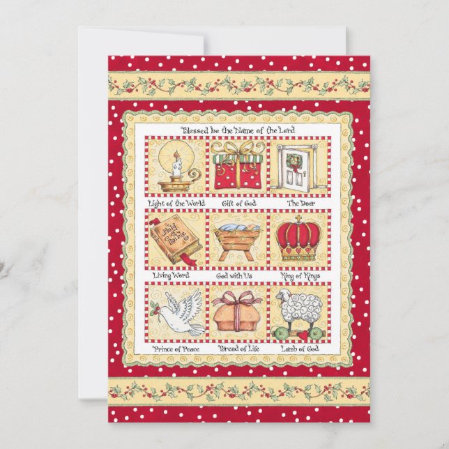 Tarjeta Festiva Navidad… En el nombre de Jesús… ¡Tarjeta plana! (Anverso)