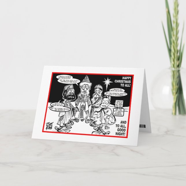 TARJETA FESTIVA NAVIDAD: "HOMBRES SABIOS " (Anverso)