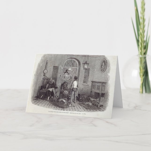 Tarjeta Festiva Navidad: "Los cumplidos de la estación " (Anverso)