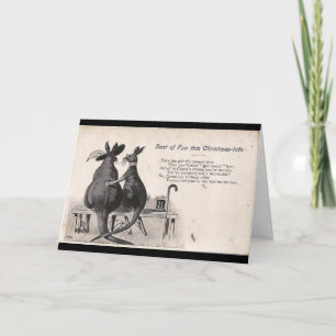 Tarjeta Festiva Navidad-marea, canguros