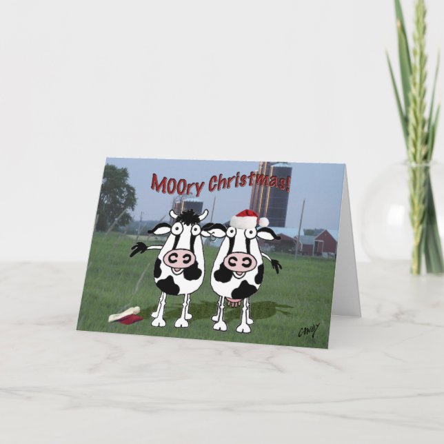 Tarjeta Festiva ¡Navidad MOOry! (Anverso)