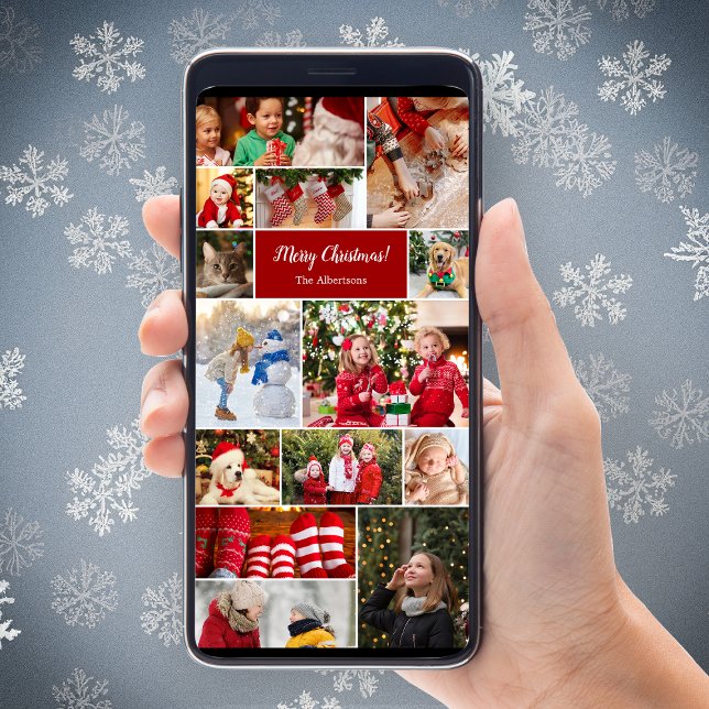 Tarjeta Festiva Navidades 14 Collage de fotos Red Digital Email (Subido por el creador)