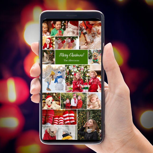 Tarjeta Festiva Navidades 14 Correo electrónico digital verde Coll (Subido por el creador)