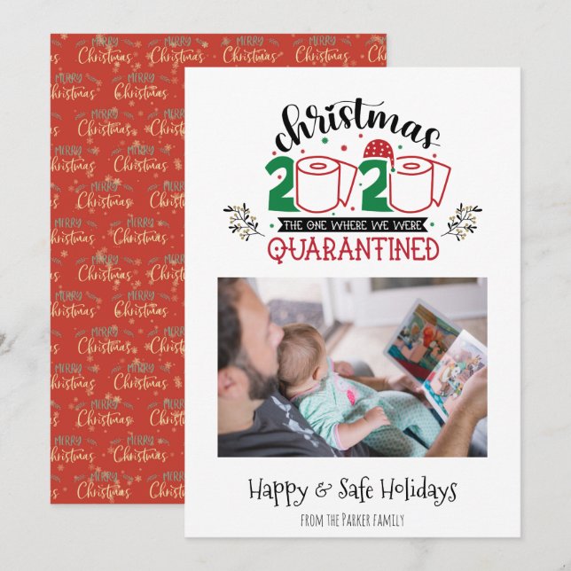 Tarjeta Festiva Navidades 2020 | Donde Estábamos En Cuarentena La  (Anverso / Reverso)