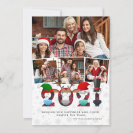 Tarjeta Festiva Navidades 2021 | Mascarillas graciosas y 4 fotos