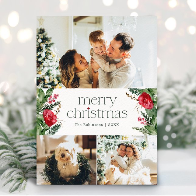 Tarjeta Festiva Navidades 3 Foto Verdor Botánico de Invierno (Subido por el creador)