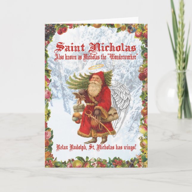 Tarjeta Festiva Navidades 4 San Nicolás (Anverso)