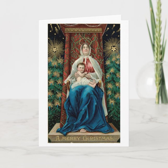 Tarjeta Festiva Navidades a la vieja usanza, Mary (Anverso)