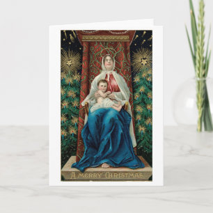 Tarjeta Festiva Navidades a la vieja usanza, Mary