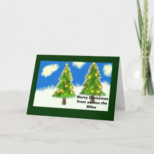 Tarjeta Festiva Navidades a lo largo de las millas