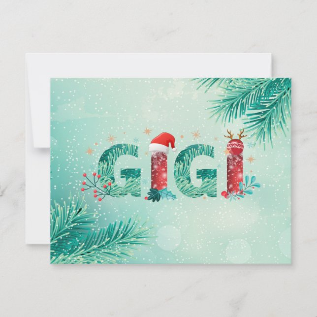 Tarjeta Festiva Navidades Abuela (Anverso)