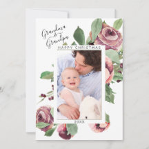 Navidades Abuelos Foto Floral Wreath