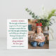 Tarjeta Festiva Navidades abuelos poema foto personalizada (Anverso de pie)