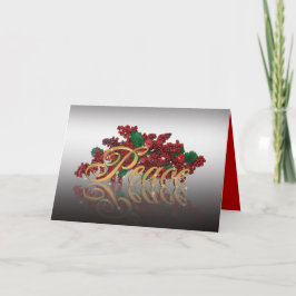 Tarjeta Festiva Navidades aceptan la paz