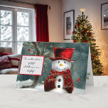 Tarjeta Festiva Navidades aceptan que Snowman no tenga lugar para<br><div class="desc">Navidades le dicen a Snowman que no hay lugar para dejar que nieve</div>