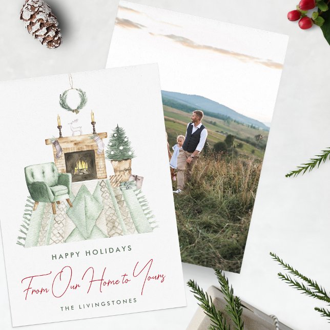 Tarjeta Festiva Navidades acogedores de nuestra casa a su festivid (Subido por el creador)